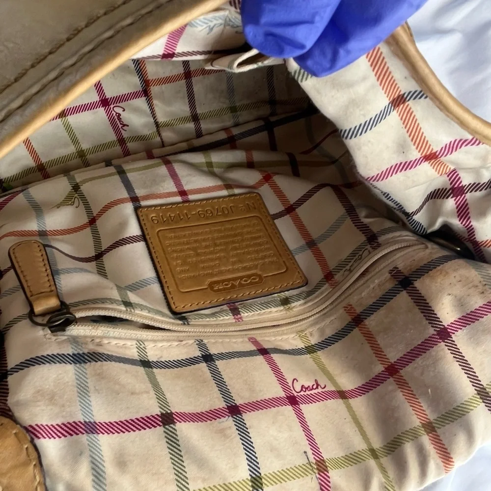 Vintage Coach Bleeker Tan Leather Shoulder Bag - Picture 9 of 9